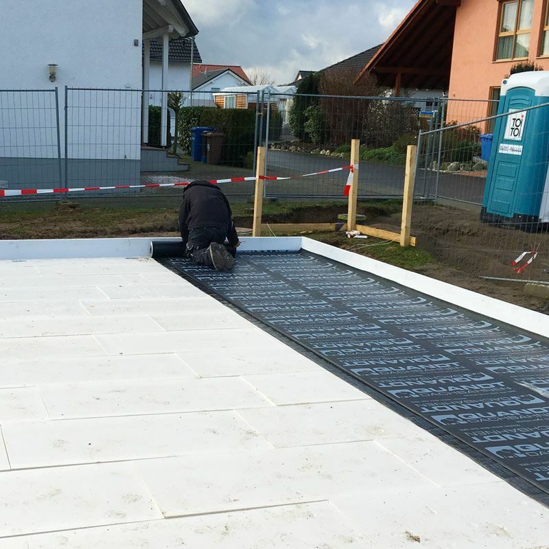 Bitumenbahn zur Abdichtung – Baustellenfoto 3