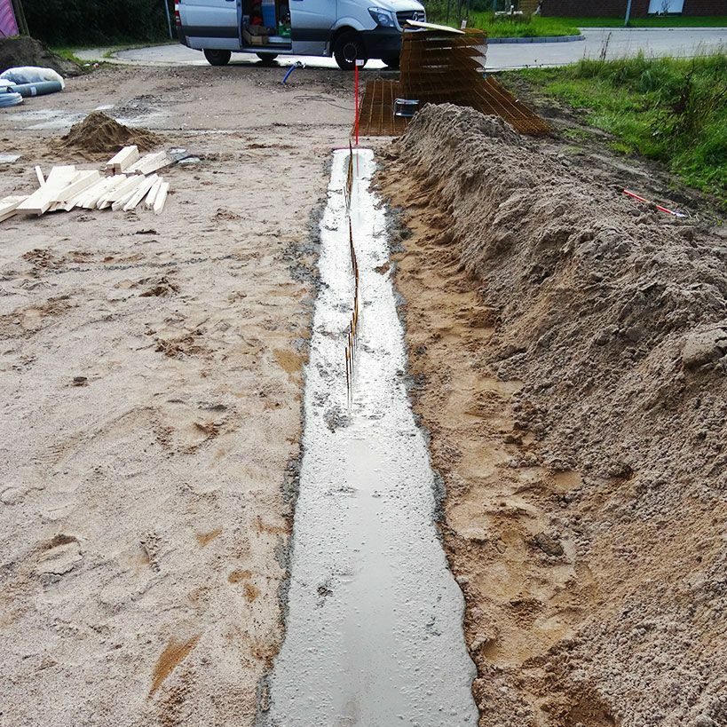 Streifenfundament – Baustellenfoto 1